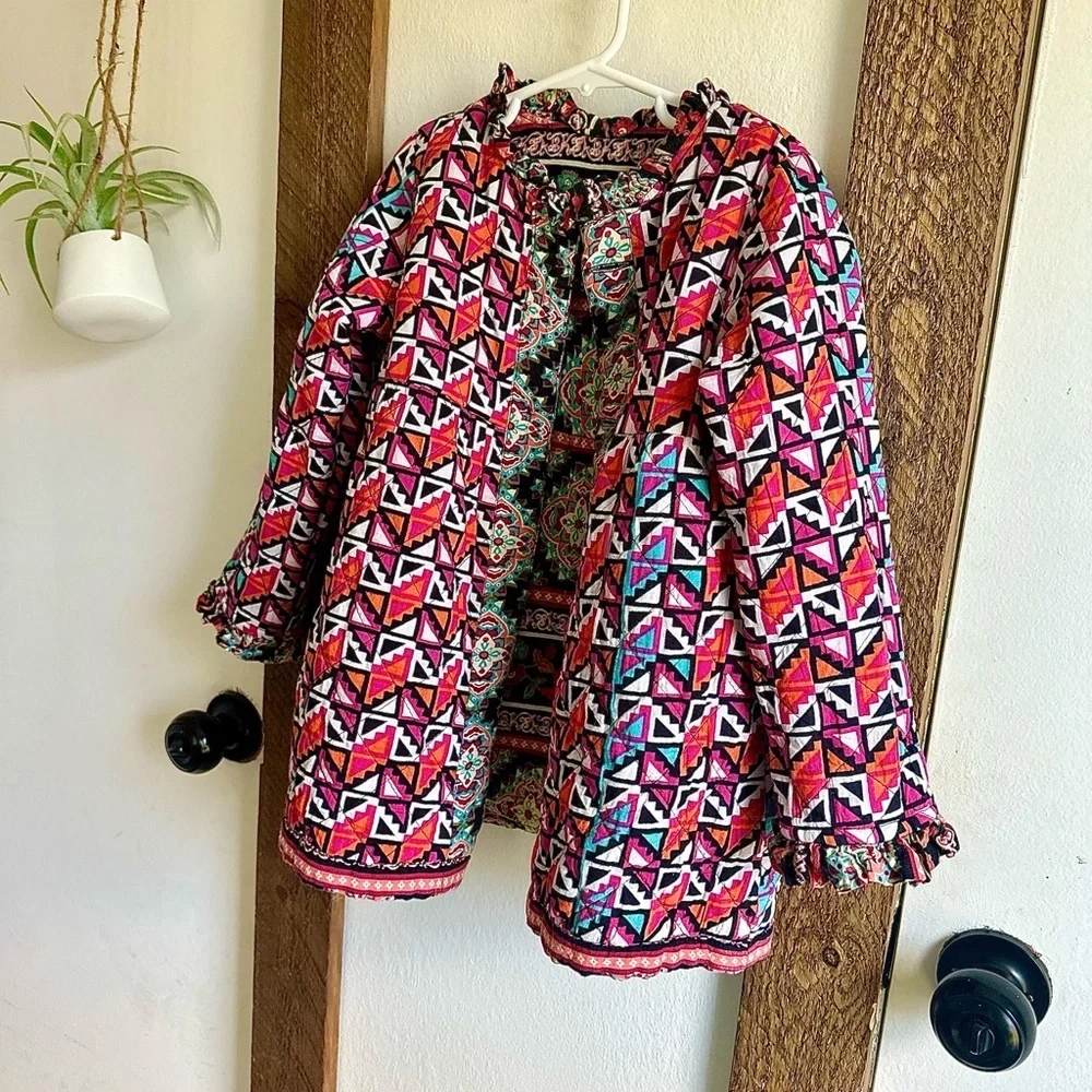 Girls Ethnic Boho Vintage Reversible Jacket size 7